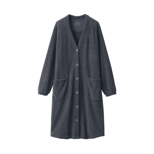 Women's Knit Fleece Long Cardigan Dark Gray MUJI