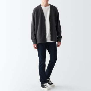 Men's Stretch Denim Slim Pants Dark Navy (L 30inch / 76cm) MUJI