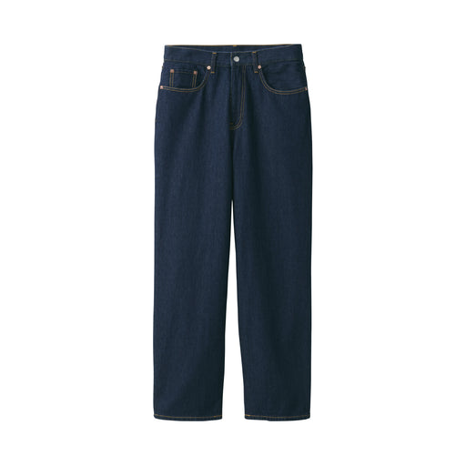 Men's Denim Wide Pants Dark Navy (30 Inch / 76 cm) Dark Navy MUJI