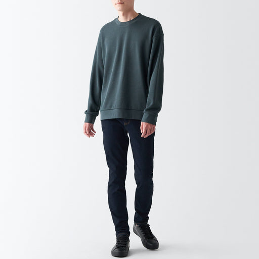 Men's Super Stretch Denim Skinny Pants Dark Navy (L30") MUJI