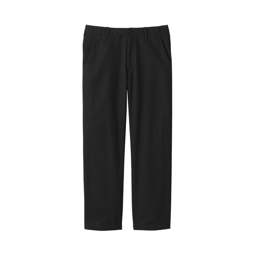 Men's Slub Yarn Chino Regular Pants (L30") Black MUJI