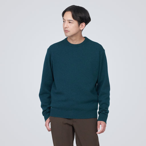 Men's Mid-Gauge Wool Crew Neck Sweater MUJI