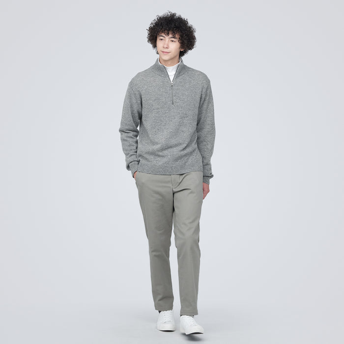 Men's Mid-Gauge Wool Zipped Sweater | MUJI USA