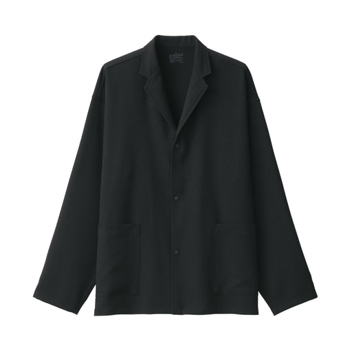 Men's Easy-Care Shirt Jacket Black MUJI