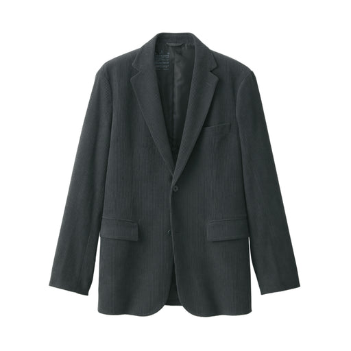 Men's Knit Corduroy Jacket Dark Gray MUJI