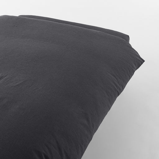 Washed Cotton Duvet Cover Dark Gray MUJI