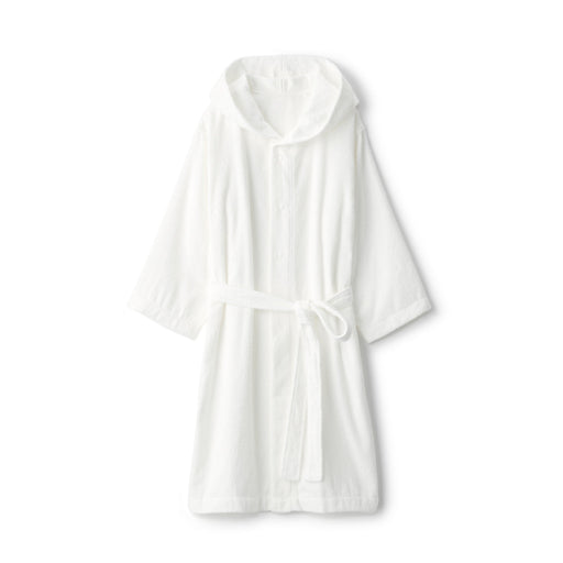 Side Seamless Pile Bathrobe Off White MUJI