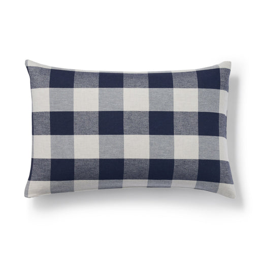 Cotton Flannel Checkered Pillowcase Navy Check MUJI