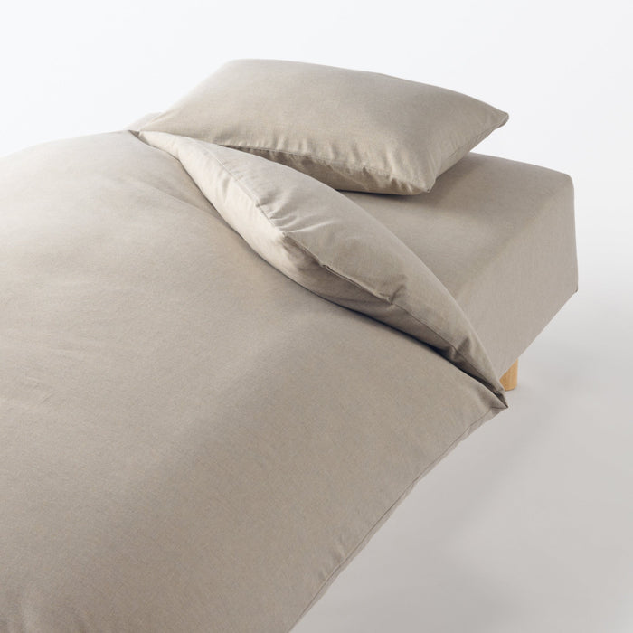 Mujo Ys Cotton Flannel Fitted Sheet | Winter Bedding | MUJI USA