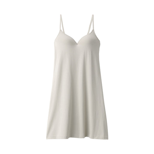 Women's Silk Blend Bra Slip Dress Sand Beige MUJI