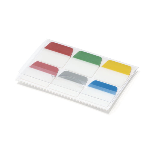 Sticky Square Index Tab Thick Film Type 5 Color Set 0.98 x 0.98" MUJI