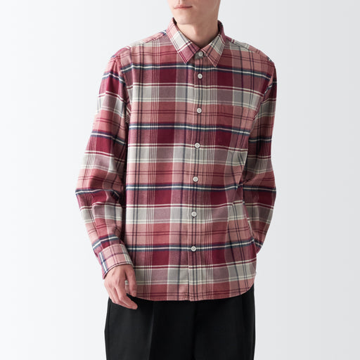 Men's Flannel Long Sleeve Patterned Shirt MUJI