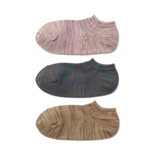Right Angle Excess Yarn Sneaker Socks Pack of 3 23-25cm (US W7-9 M5-7.5) MUJI