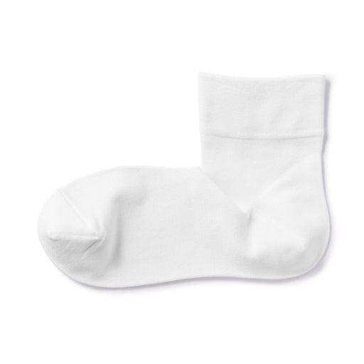 Right Angle Loose Top Short Socks Off White MUJI