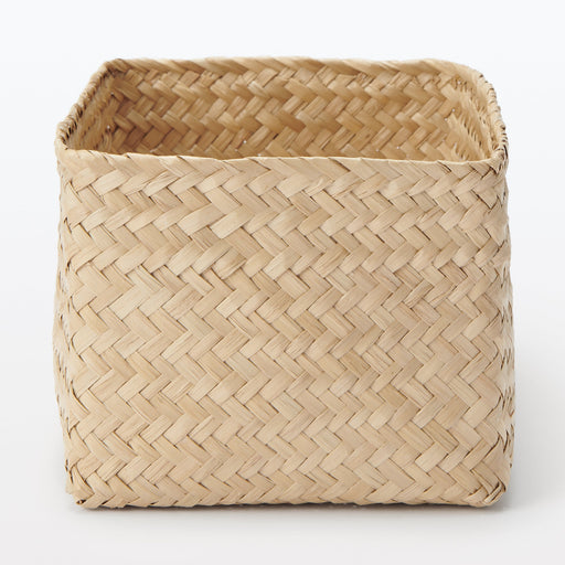 Seagrass Organizer Herringbone Rectangular Basket - Large (W5.9 x D9.8 x H4.7") MUJI