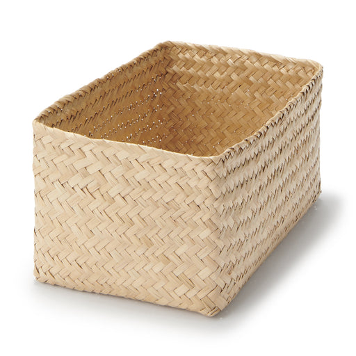 Seagrass Organizer Herringbone Rectangular Basket - Large (W5.9 x D9.8 x H4.7") MUJI