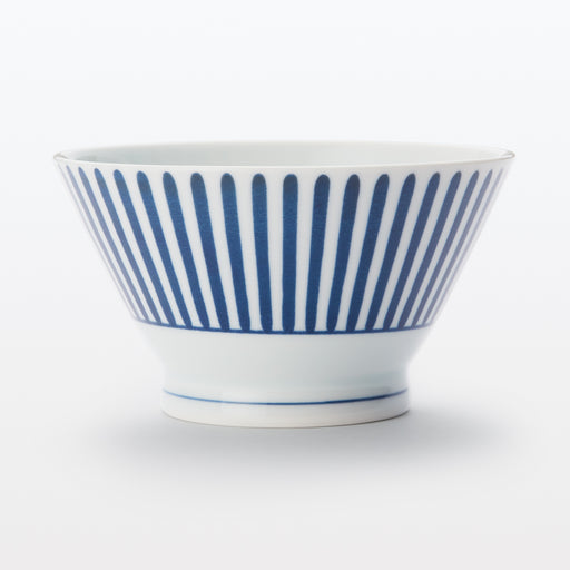 Hasami Ware Rice Bowl - Stripes Pattern Small MUJI