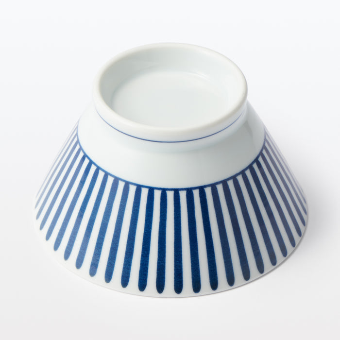 Pattern Muji Hasami Ware Rice Bowl - Horizontal Stripes Pattern | Japanese Tableware ...