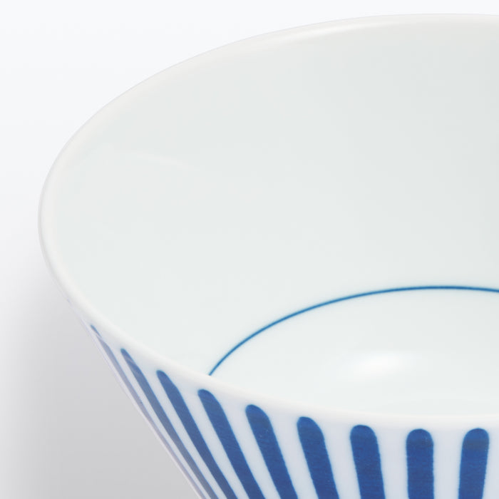 Pattern Muji Hasami Ware Rice Bowl - Horizontal Stripes Pattern | Japanese Tableware ...