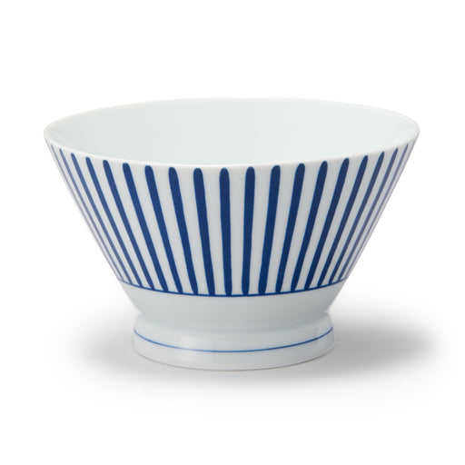Hasami Ware Rice Bowl - Stripes Pattern Large MUJI