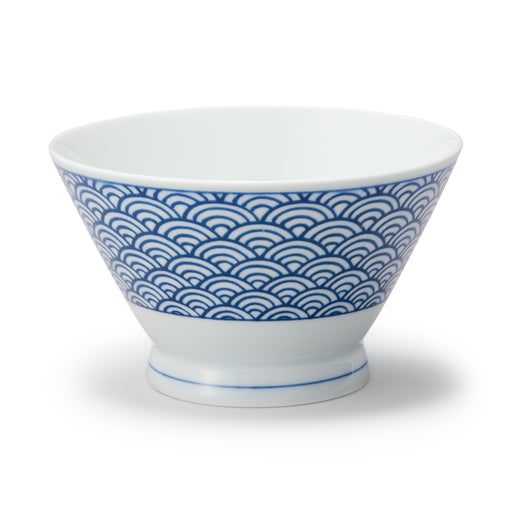 Hasami Ware Rice Bowl - Wave Pattern Large MUJI