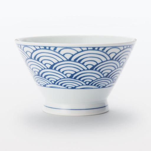 Hasami Ware Rice Bowl - Large Wave Pattern MUJI