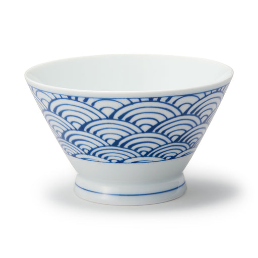 Hasami Ware Rice Bowl - Large Wave Pattern Large MUJI