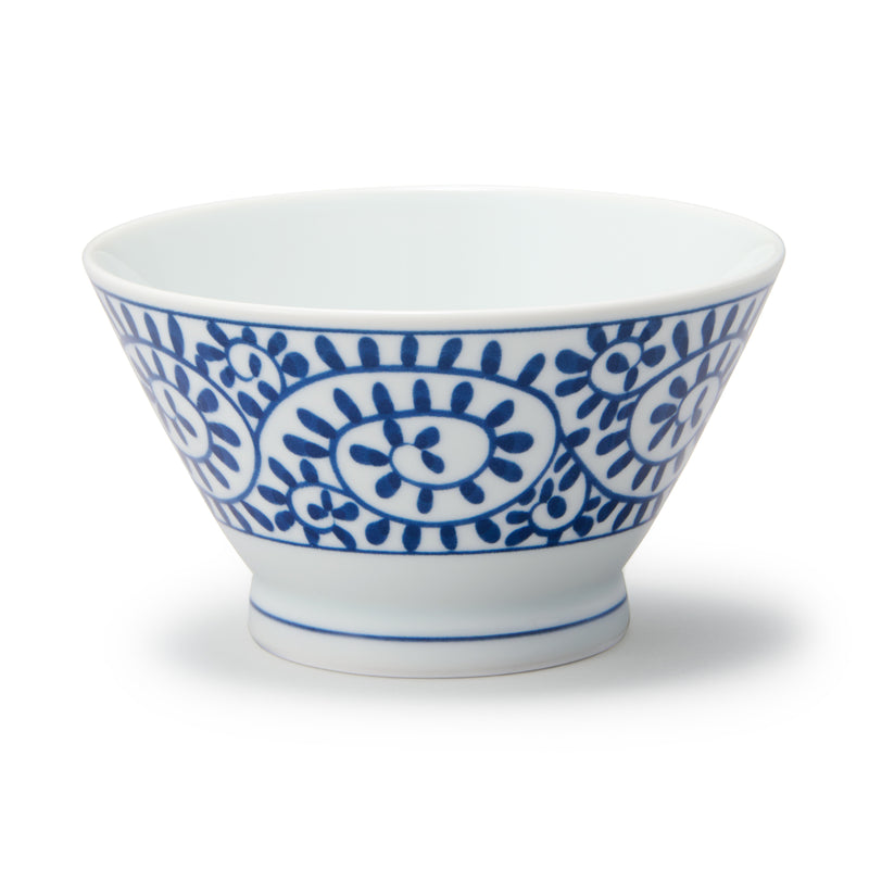 Hasami Ware Rice Bowl - Arabesque Pattern Small MUJI