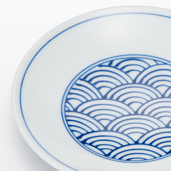 Japanese Tableware Wave Pattern Hasami Ware Small Plate Wave Pattern | Japanese Tableware | MUJI USA