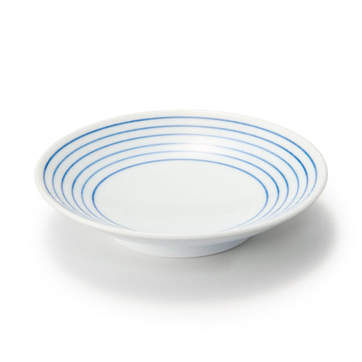 Hasami Ware Small Plate - Horizontal Stripes Pattern MUJI