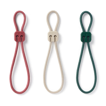 Rubber Tie-Down Strap 3 Pack - Red, Beige, Green MUJI