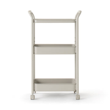 Steel Pipe Wheeled Rack Utility Cart - Warm Gray MUJI