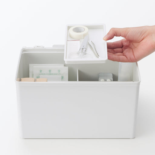 #wk 23 -imported- Polypropylene Accessory Carry Box - White Gray MUJI