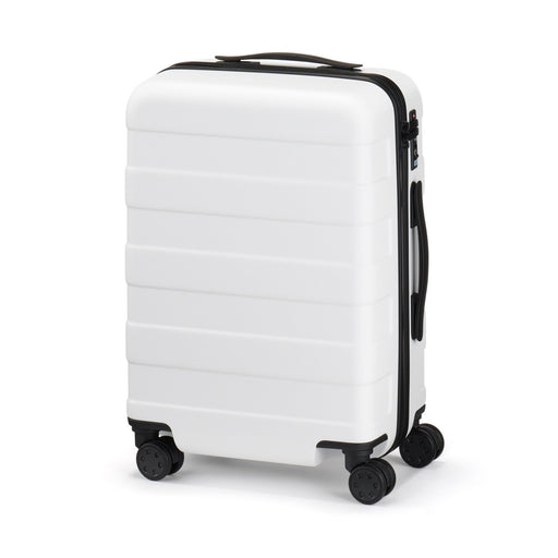 Adjustable Handle Hard Shell Suitcase 36L - White | Carry-On MUJI