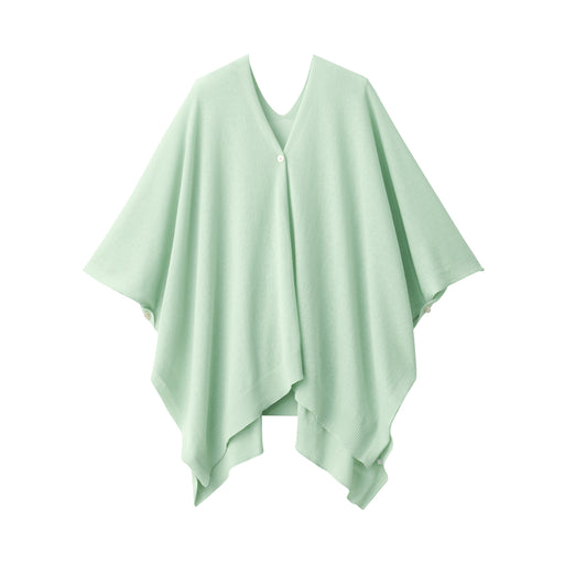 High-Twist Cotton Buttoned Bolero Light Green MUJI