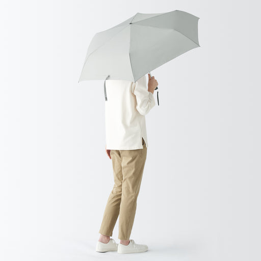 All-Weather Foldable Umbrella Light Gray MUJI