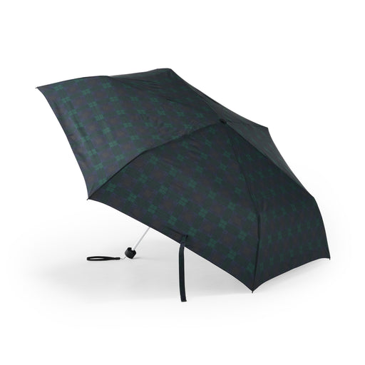 All-Weather Foldable Umbrella Dark Green Check MUJI