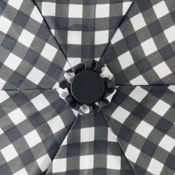 All-Weather Foldable Umbrella Black Check | Travel Accessories