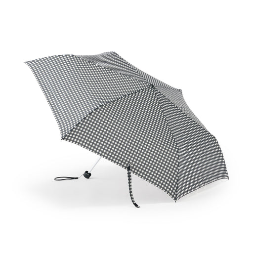 All-Weather Foldable Umbrella Black Check MUJI