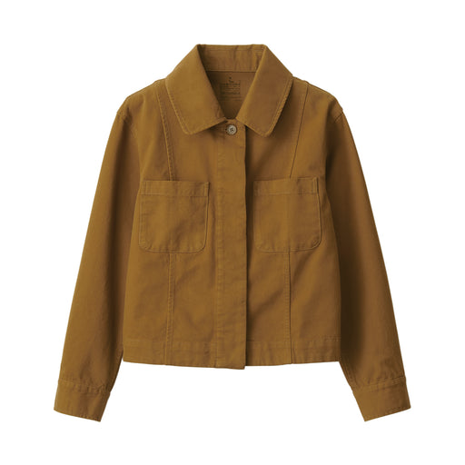 Women's Kapok Blend Shirt Jacket Dark Mustard MUJI