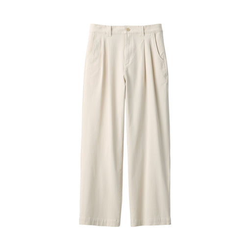 Pleated Wide Chino Pants Ivory MUJI