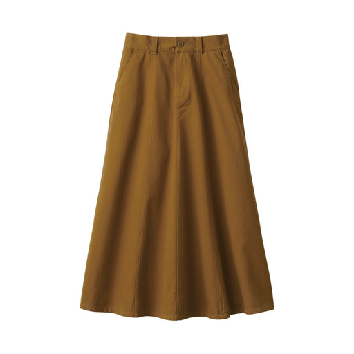 Women's Kapok Blend Flared Skirt Dark Mustard MUJI