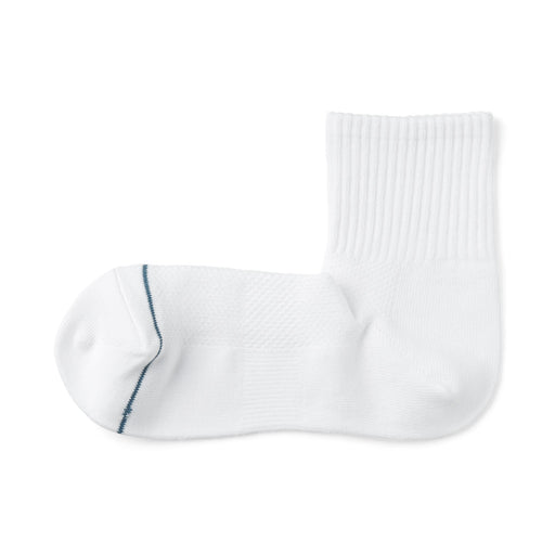 Right Angle Breathable Mesh Short Socks White 27-29cm (US W11-12.5 / M9-11) MUJI