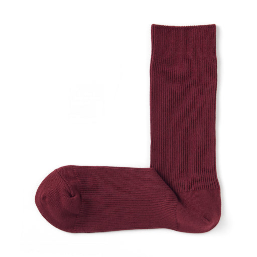 Right Angle Reversible Socks Dark Red MUJI
