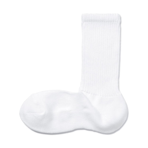 Right Angle Pile Socks White MUJI