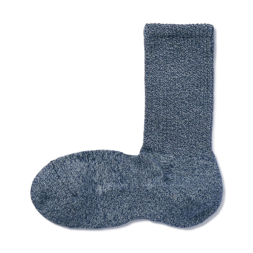 Right Angle Pile Socks Smoky Blue MUJI