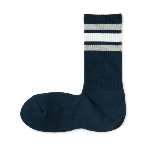 Right Angle Pile Socks White Pattern MUJI