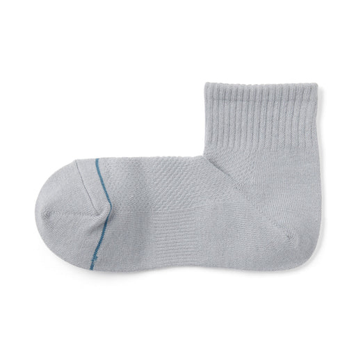 Right Angle Breathable Mesh Short Socks Light Silver Gray MUJI