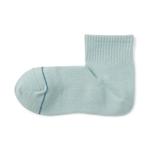 Right Angle Breathable Mesh Short Socks Aqua Blue MUJI