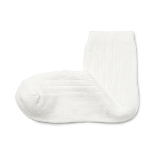 Right Angle Loose Top Short Socks Off White MUJI